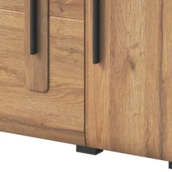 Garnero Arredamenti Vetrinette|Vetrinette-Vetrinetta bassa 90x136h cm 2 ante soggiorno rovere Maiorca