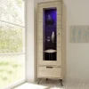 Garnero Arredamenti Vetrinette|Vetrinette-Vetrinetta 56x177h cm 1 anta 1 cassetto sherwood oak Juvena