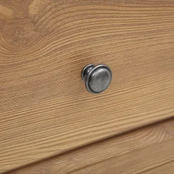 Garnero Arredamenti Vetrinette|Vetrinette-Vetrinetta 72x202h cm 1 anta 3 cassetti rovere scuro Lucca