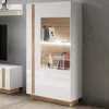 Garnero Arredamenti Vetrinette|Vetrinette-Vetrinetta 72x154h cm 1 anta bianco rovere Noa Gihome®