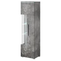 Garnero Arredamenti Vetrinette|Vetrinette-Vetrinetta 45x160h cm 1 anta destra Frisk Ossido