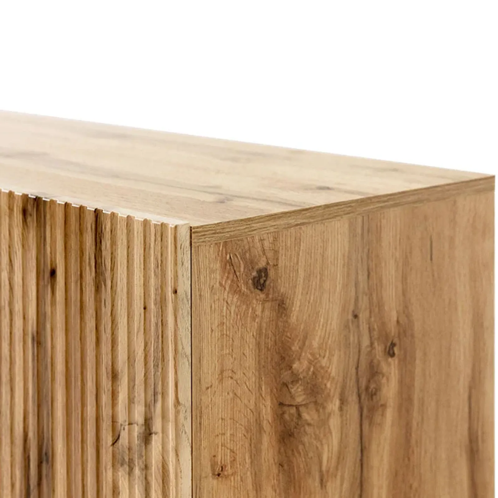 Garnero Arredamenti Vetrinette|Vetrinette-Vetrinetta 60x183h cm 1 anta moderna cannettato Essence Quercia