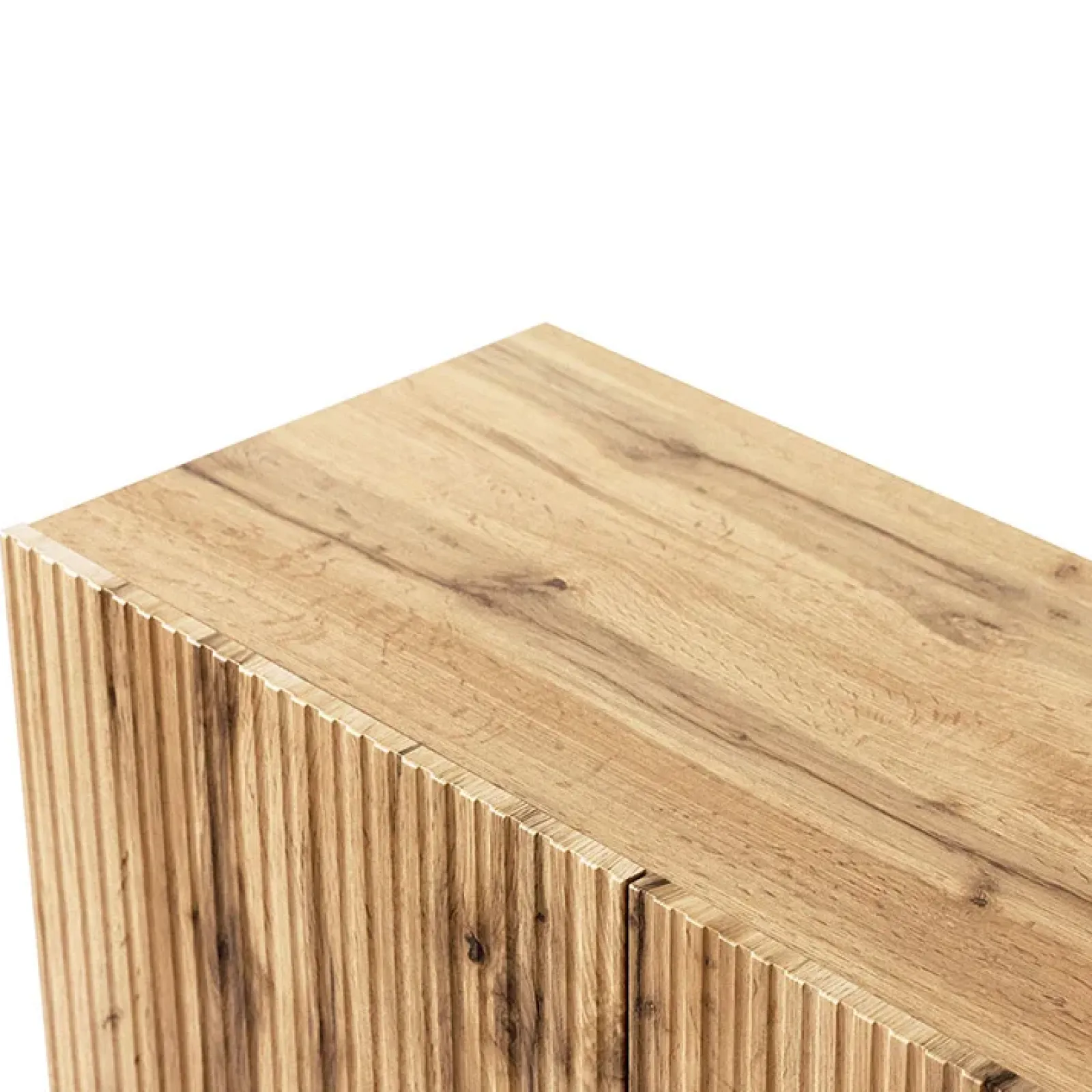 Garnero Arredamenti Vetrinette|Vetrinette-Vetrinetta 60x183h cm 1 anta moderna cannettato Essence Quercia