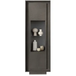 Garnero Arredamenti Vetrinette|Vetrinette-Vetrinetta 67x197h cm 1 anta moderna Deluxe Antracite