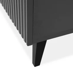 Garnero Arredamenti Vetrinette|Vetrinette-Vetrinetta 60x183h cm 1 anta moderna cannettato Essence Antracite