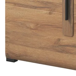 Garnero Arredamenti Vetrinette|Vetrinette-Vetrinetta 60x204h cm 1 anta soggiorno moderna rovere nero Maiorca