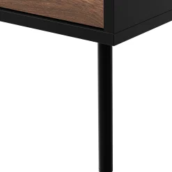 Garnero Arredamenti Vetrinette|Vetrinette-Vetrinetta 53x182h cm 1 anta soggiorno noce nero Wild Noce - Nero opaco