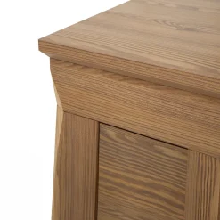 Garnero Arredamenti Vetrinette|Vetrinette-Vetrinetta 102x151h cm 2 ante 4 cassetti rovere scuro Lucca