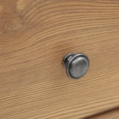 Garnero Arredamenti Vetrinette|Vetrinette-Vetrinetta 102x151h cm 2 ante 4 cassetti rovere scuro Lucca