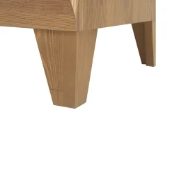 Garnero Arredamenti Vetrinette|Vetrinette-Vetrinetta 156x151h cm 3 ante 4 cassetti rovere scuro Lucca