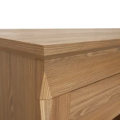 Garnero Arredamenti Vetrinette|Vetrinette-Vetrinetta 156x151h cm 3 ante 4 cassetti rovere scuro Lucca