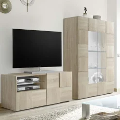 Garnero Arredamenti Vetrinette|Vetrinette-Vetrinetta 121x166h cm 2 ante moderna samoa Obsession Rovere