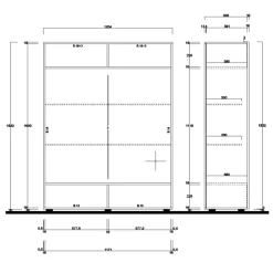 Garnero Arredamenti Vetrinette|Vetrinette-Vetrinetta 121x166h cm  2 ante moderna samoa serigrafato Paradise Rovere