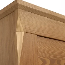 Garnero Arredamenti Vetrinette|Vetrinette-Vetrinetta 102x202h cm 4 ante rovere scuro Lucca